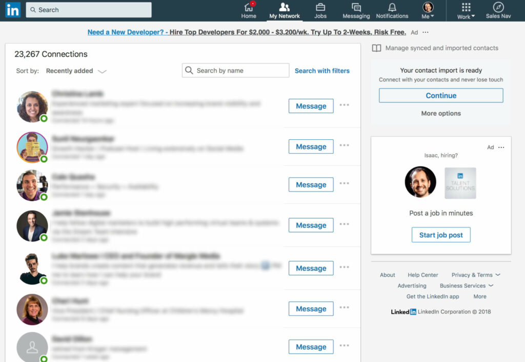 What does found you via My Network on Linkedin mean? My network all ...