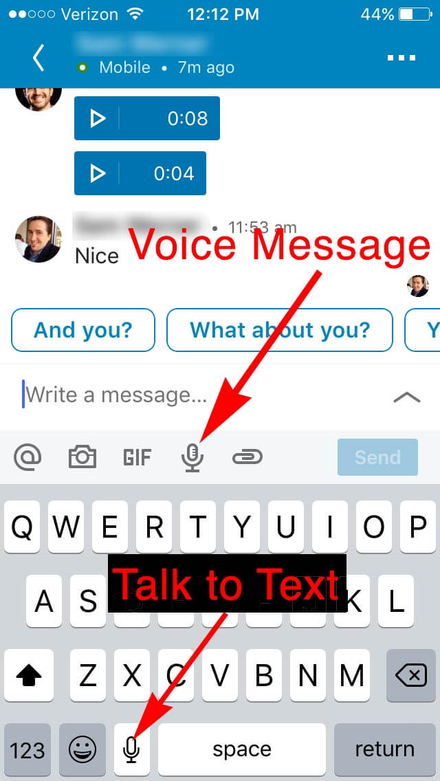linkedin voice messaging