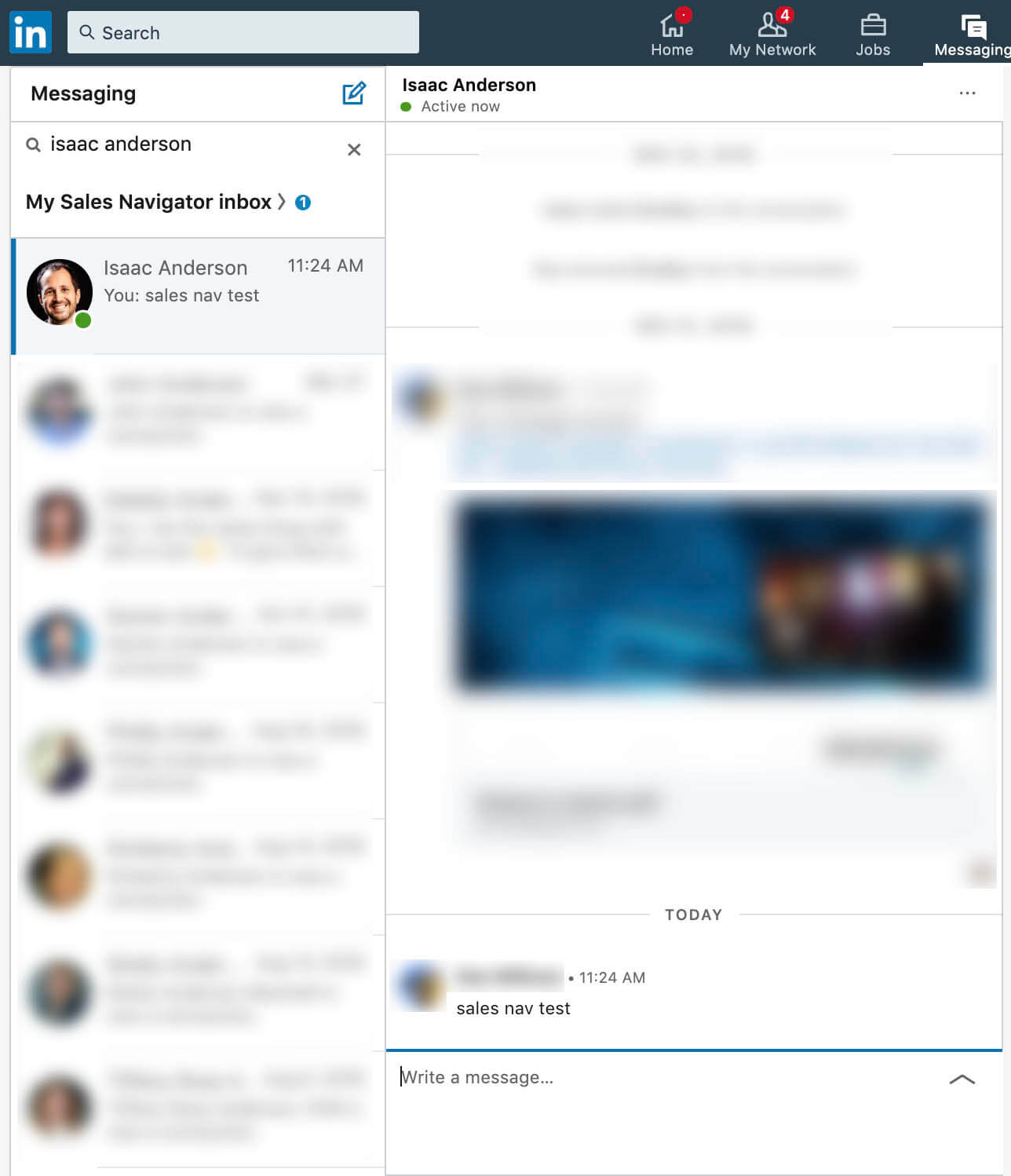 how to message someone if they have communications disabled on Linkedin