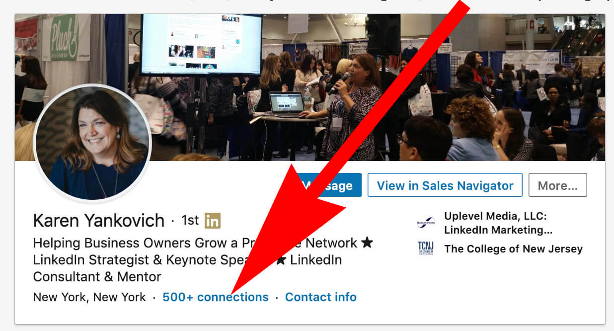 Linkedin view connection count stops at 500 but see connections