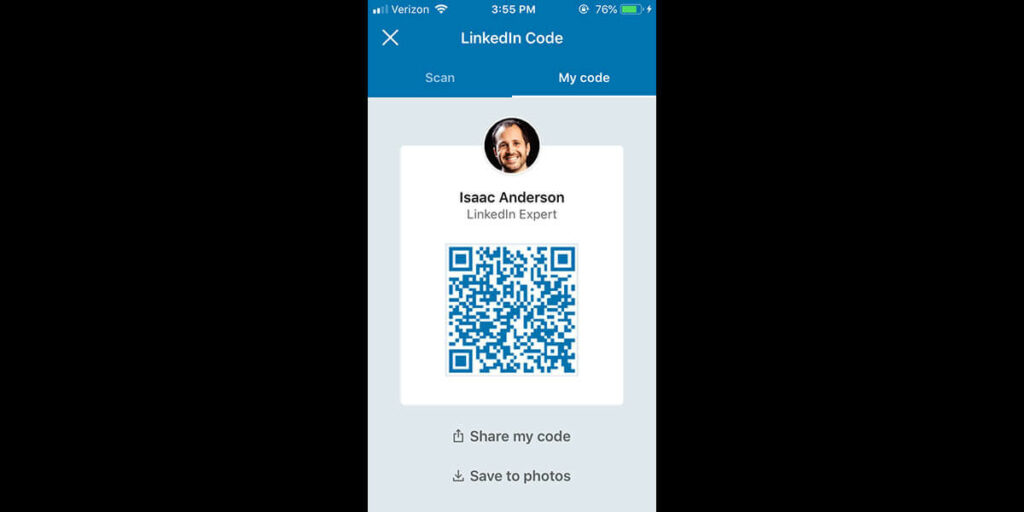 qr code generator with linkedin logo