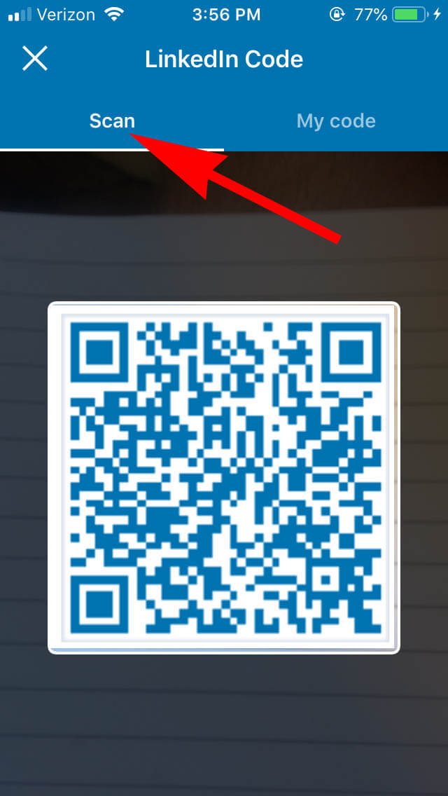 How To Scan Someone Elses Linkedin QR Code