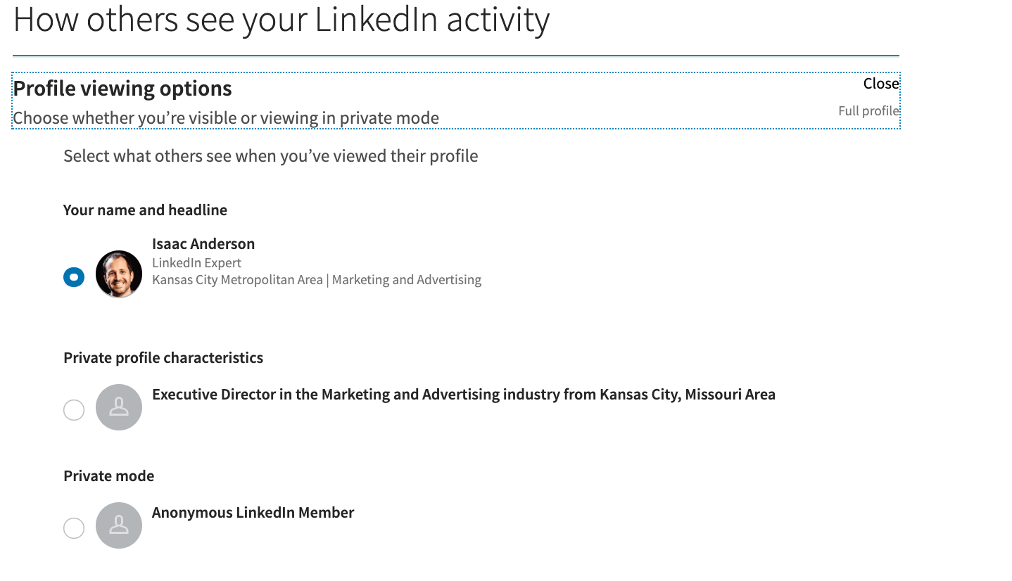 does linkedin show who viewed your profile