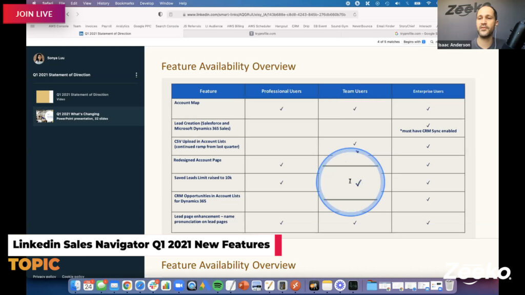 New Features - Linkedin Sales Navigator Q1 2021
