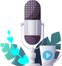 Podcast microphone icon - used by the podcast production agency Abound Social