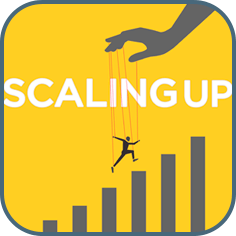 Recently produced podcast made by the podcast production company Abound Social - This podcast is called 'Scaling Up'